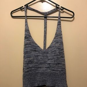 Halter sweater crop top